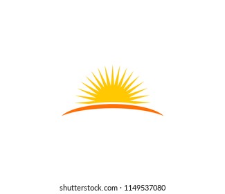 Sun Icon Vector Logo Template Illustration Design