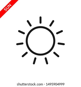 sun icon vector logo template 