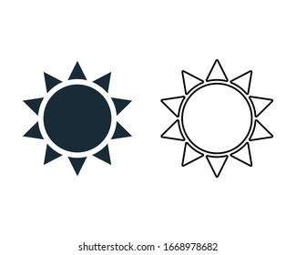 Sun Icon Vector Logo Template Illustration Design