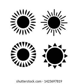 
Sun icon. Vector logo for web design