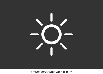 estilo moderno vectorial de icono solar.