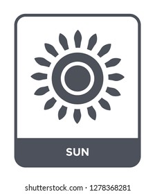 sun icon vector on white background, sun trendy filled icons from Brazilia collection, sun vector illustration