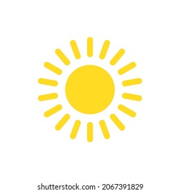 Sun icon vector on white background