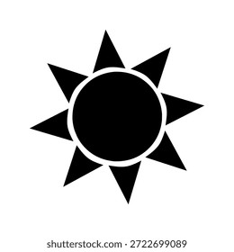 Sonnensymbol, Vektor auf weißem Hintergrund
