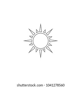 sun icon vector outline