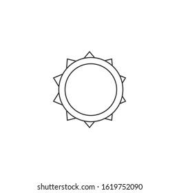 Sun Icon vector sign isolated for graphic and web design. Sun symbol template color editable on white background.