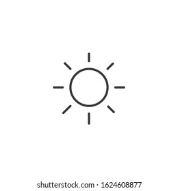 Sun Icon vector sign isolated for graphic and web design. Sun symbol template color editable on white background.