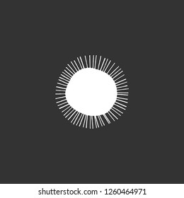 sun icon vector. sun sign on black background. sun icon for web and app
