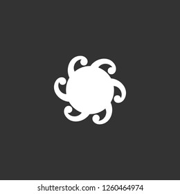 sun icon vector. sun sign on black background. sun icon for web and app