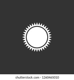 sun icon vector. sun sign on black background. sun icon for web and app