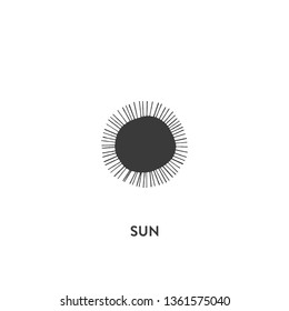 sun icon vector. sun sign on white background. sun icon for web and app
