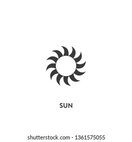 sun icon vector. sun sign on white background. sun icon for web and app