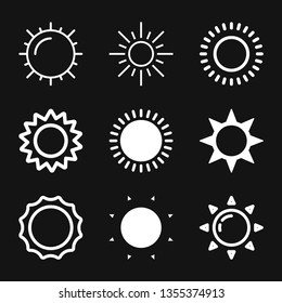 Sun Icon vector sign symbol for design