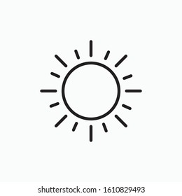 sun icon vector sign symbol isolated