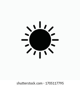 sun icon vector sign symbol isolated