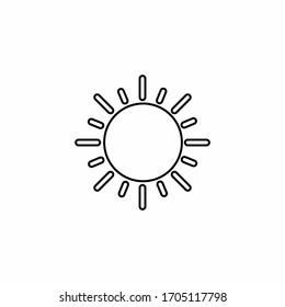 sun icon vector sign symbol isolated
