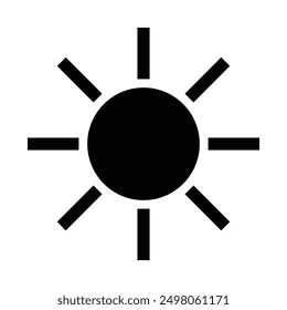 Sun icon vector sign symbol