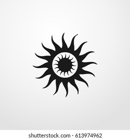 sun icon. vector sign symbol on white background
