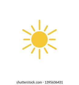 Sun icon - vector. Simple element illustration summer concept. Sun icon - vector. Summer concept vector illustration. on white background