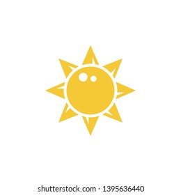 Sun icon - vector. Simple element illustration summer concept. Sun icon - vector. Summer concept vector illustration. on white background