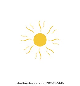 Sun icon - vector. Simple element illustration summer concept. Sun icon - vector. Summer concept vector illustration. on white background