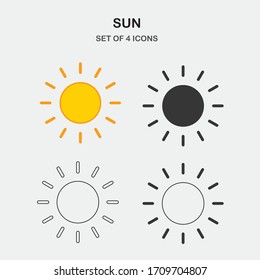 icono del sol vectores energía solar icono de la luz solar