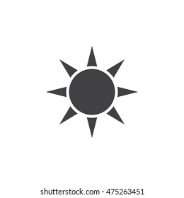 Sun icon vector, solid logo illustration, pictogram isolated on white