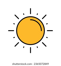 sun icon vector stock illustration