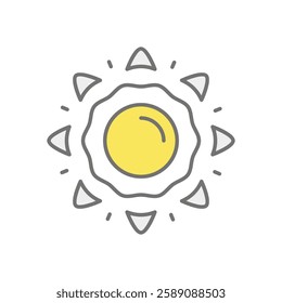 Sun icon vector stock illustration