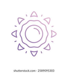 Sun icon vector stock illustration