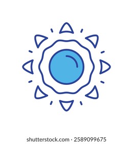 Sun icon vector stock illustration