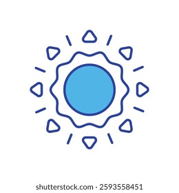 Sun icon vector stock illustration