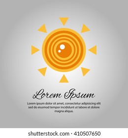Sun icon - vector stock. Sun symbol in flat style. Sun star logo design.
