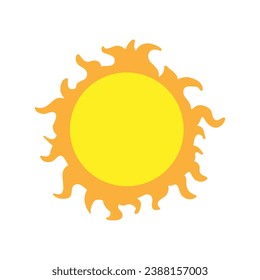 Sun icon vector. summer illustration sign. weather symbol or logo.