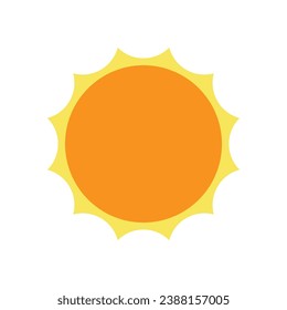 Sun icon vector. summer illustration sign. weather symbol or logo.