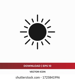 Sun icon vector. Summer sign