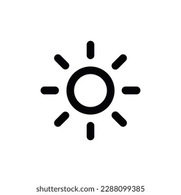 Vector de icono Sun. Signo de luz solar