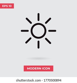 Sun icon vector. Sunny sign