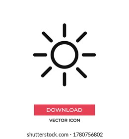 Sun icon vector. Sunny sign
