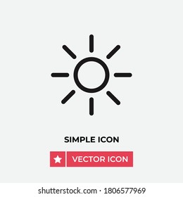 Vector de icono Sun. Signo soleado