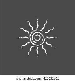 sun icon, vector  sunset symbol, isolated sun sign