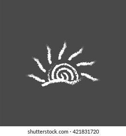 sun icon, vector  sunset symbol, isolated sun sign