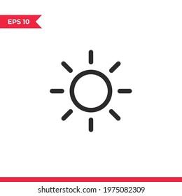 Sun icon vector. Sunshine sign