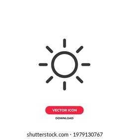 Sun icon vector. Sunshine sign