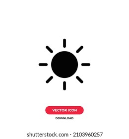 Vector de icono Sun. Signo de sol