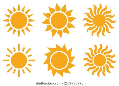 Sun icon vector. Sun symbol