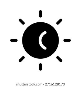 Ilustración de diseño de símbolo de Vector de icono de sol