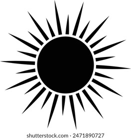 Sun icon, vector symbol illustration element