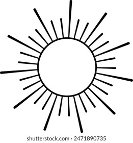 Sun icon, vector symbol illustration element