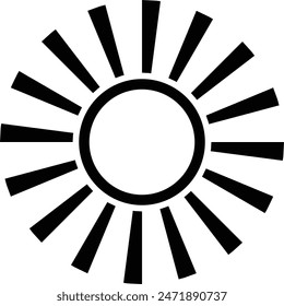 Sun icon, vector symbol illustration element